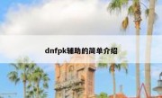 dnfpk辅助的简单介绍