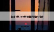 包含TikTok刷粉丝网站的词条