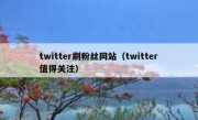 twitter刷粉丝网站（twitter值得关注）