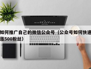 如何推广自己的微信公众号（公众号如何快速涨500粉丝）