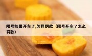 限号如果开车了,怎样罚款（限号开车了怎么罚款）