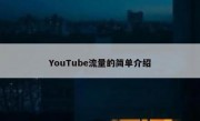 YouTube流量的简单介绍