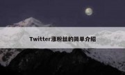 Twitter涨粉丝的简单介绍