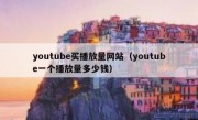 youtube买播放量网站（youtube一个播放量多少钱）