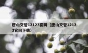 唐山交管12123官网（唐山交管12123官网下载）