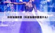 抖音加播放量（抖音加播放量是什么）