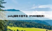 pubg辅助卡盟平台（PUBG辅助网）