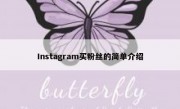 Instagram买粉丝的简单介绍