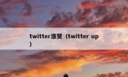 twitter涨赞（twitter up）