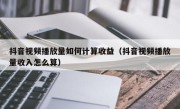 抖音视频播放量如何计算收益（抖音视频播放量收入怎么算）