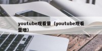 youtube观看量（youtube观看量增）