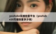 youtube买播放量平台（youtube10万播放量多少钱）