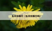 五月份限行（五月份限行吗）