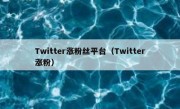 Twitter涨粉丝平台（Twitter涨粉）