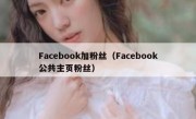 Facebook加粉丝（Facebook公共主页粉丝）