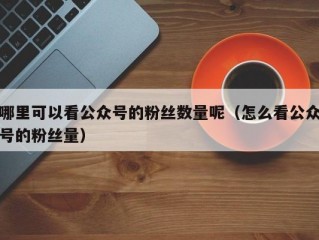 哪里可以看公众号的粉丝数量呢（怎么看公众号的粉丝量）