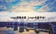 csgo透视卡盟（csgo卡盟平台）