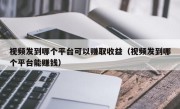 视频发到哪个平台可以赚取收益（视频发到哪个平台能赚钱）