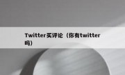 Twitter买评论（你有twitter吗）