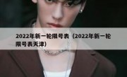 2022年新一轮限号表（2022年新一轮限号表天津）