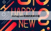 Instagram电商的简单介绍