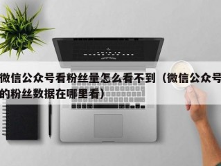 微信公众号看粉丝量怎么看不到（微信公众号的粉丝数据在哪里看）