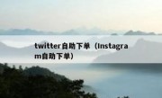 twitter自助下单（Instagram自助下单）