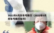 2022年6月份车号限行（2022年6月份车号限行处罚）