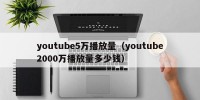 youtube5万播放量（youtube2000万播放量多少钱）